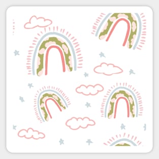 cute boho rainbow pattern Sticker